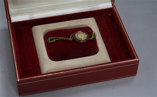 A Rolex wrist watch box with fabric lid,